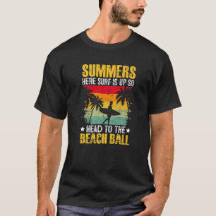 Beach Ball Summer Vacation Palm And Sun T-Shirt