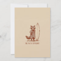Beach Bandit Raccoon Surfer – Funny Vintage
