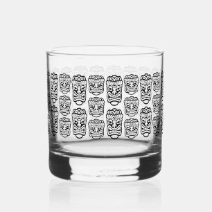 Beach Bar Party Retro Tiki Whiskey Glass