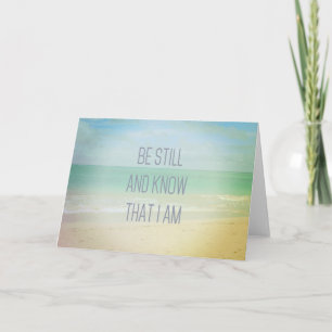 Beach Be Still And Know That I Am Greeting Card