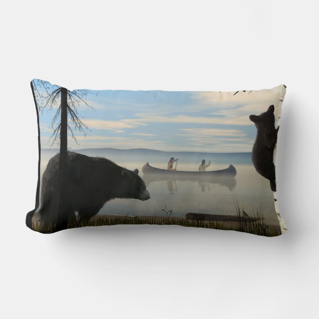 Beach Bears Lumbar Cushion (Front)