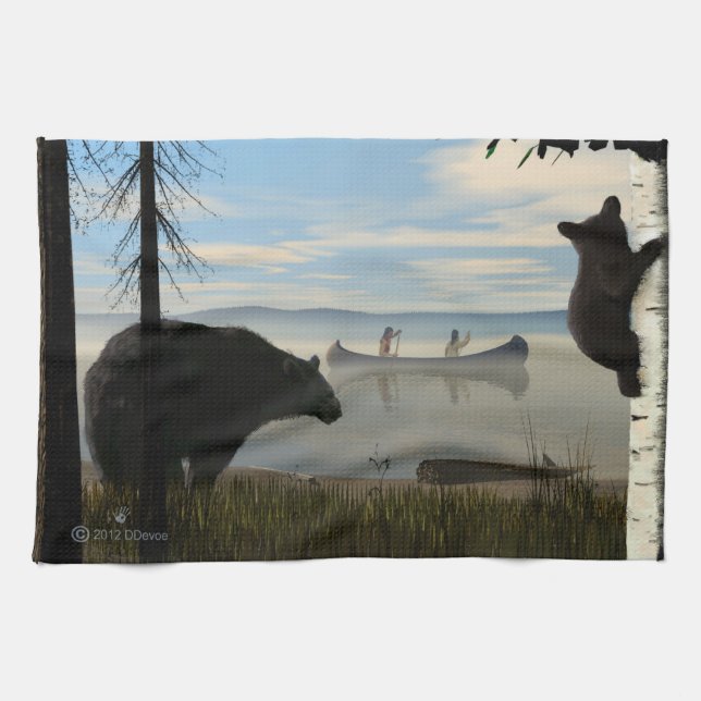 Beach Bears Tea Towel (Horizontal)