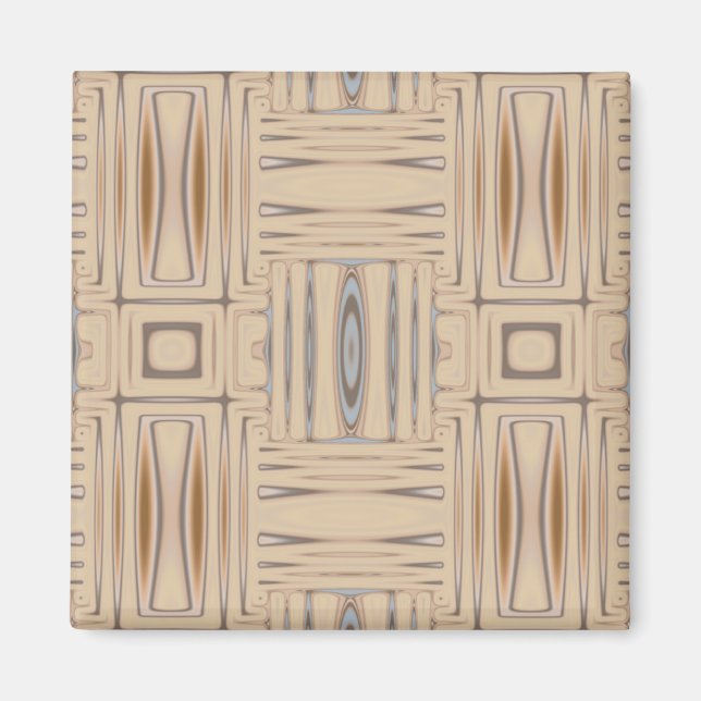 Beach Beige Geometric Magnet (Front)