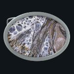 BEACH BELT BUCKLE<br><div class="desc">A photographic design of sea water, seaweed and sand.</div>