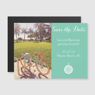 Beach Bicycle Save The Date Magnet