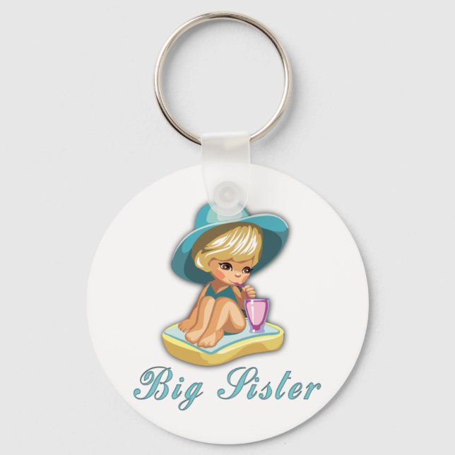 Beach Big Sister Key Ring (Front)