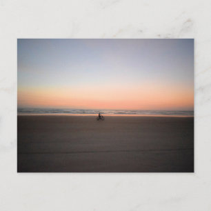 Beach Bike Ride Before Sunrise Postcard