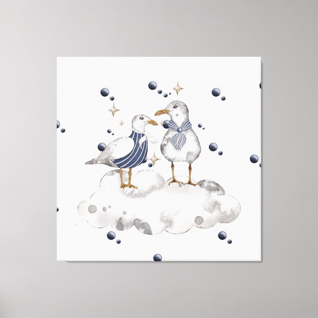 Beach Birds Canvas Print (Front)