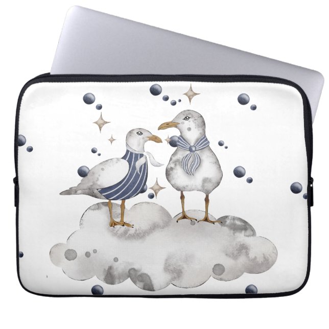 Beach Birds Laptop Sleeve (Front)
