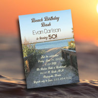 Beach Birthday Boardwalk Sand Unisex Party 