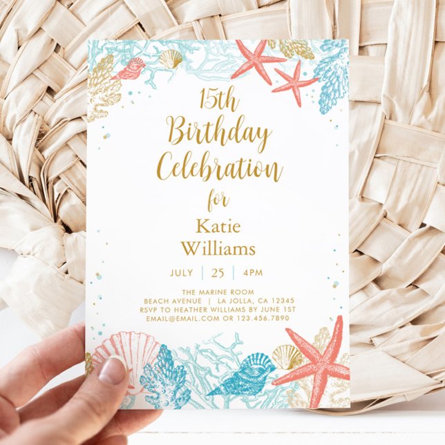 Beach Birthday Invitation (Beach Birthday Invitation)