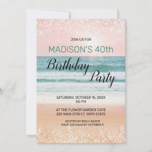 Beach Birthday Invitation