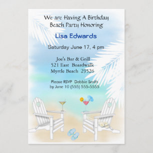 Beach Birthday Invitation