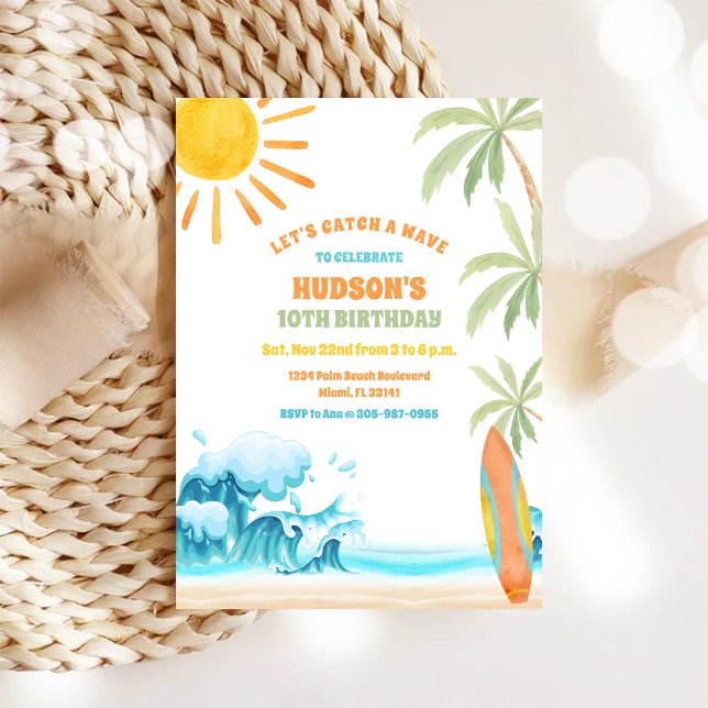 Beach Birthday Party Invitation (Creator Uploaded)