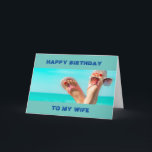 ***BEACH BIRTHDAY WISHES** "WIFE** CARD<br><div class="desc">thank you for stopping by one of my eight stores</div>