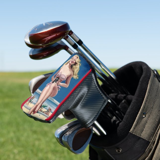Beach Blanket Pin-up Golf Head Cover (In Situ)