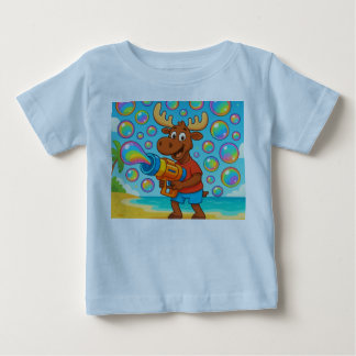 Beach Blaster Moose – Bubble Fun Tee for Kids