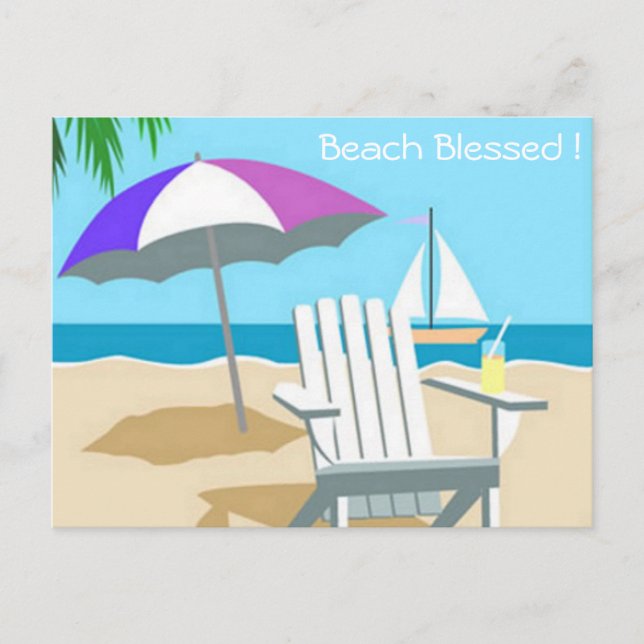 Beach Blessed Postcard (Front)