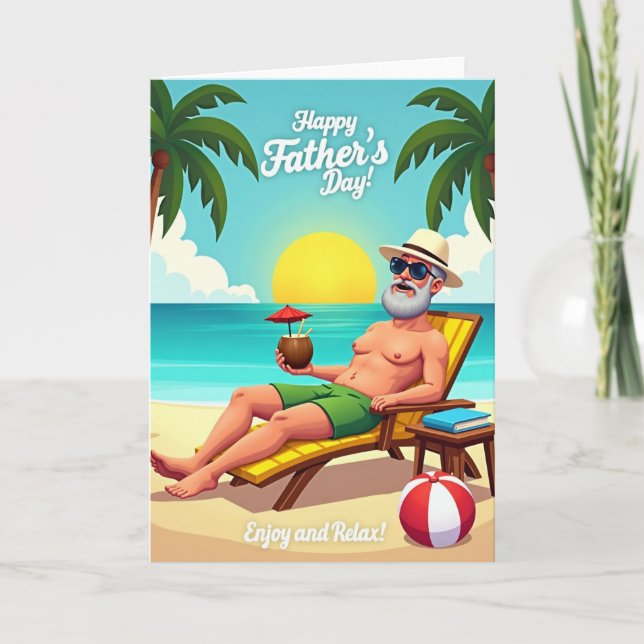 Beach Bliss Fathers Day Card (Front)