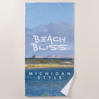 Beach Bliss Lake Michigan Lake Shore Towel