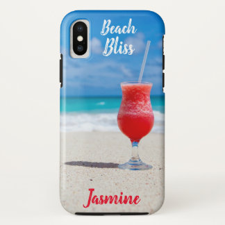Beach Bliss Tropical Blue Ocean Custom Name Case-Mate iPhone Case