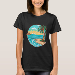 Beach blk womens T-Shirt