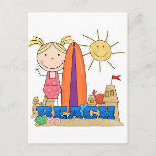 BEACH - Blonde Girl Tshirts and Gifts Postcard