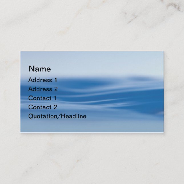 Beach blue business card (Front)