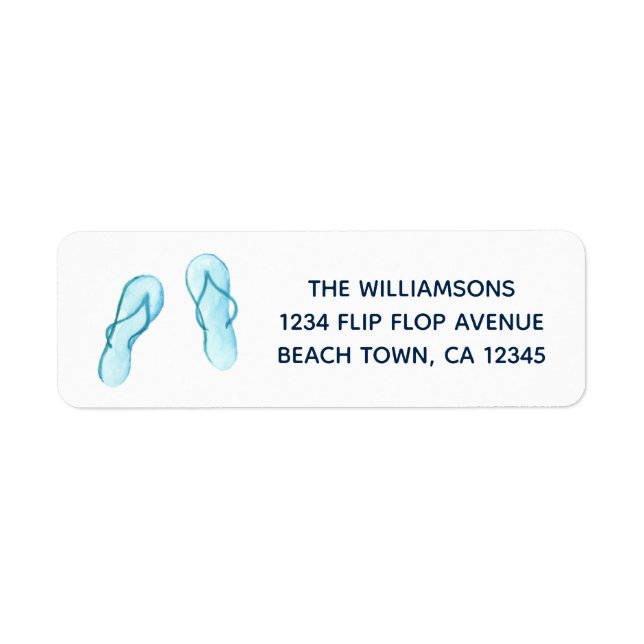 Beach Blue Flip Flops (Front)