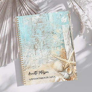 Beach blue sand starfish shell 2025 planner