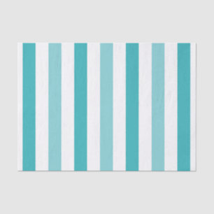 Beach Blue Turquoise Stripes Tissue Paper