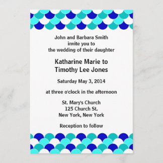 Beach Blues Wedding Invitation