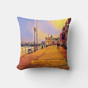 Beach Boardwalk Pop Art Cushion