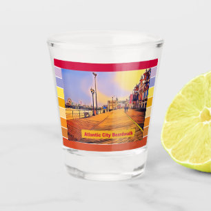 Beach Boardwalk Pop Art Shot Glass