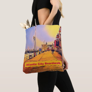 Beach Boardwalk Pop Art Tote Bag