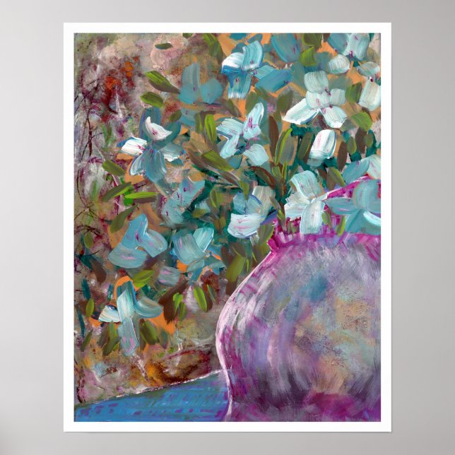 "Beach Body" Impressionist Floral Painting Print  (Front)