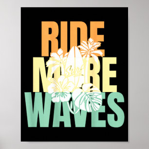 Beach Boho Style Back Print Ride More Waves