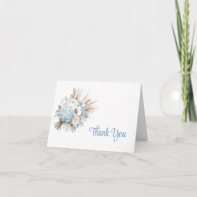 Beach Boho Thank You Note Card (Front)