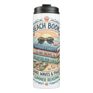 Beach Books Summer Reading Design  Thermal Tumbler
