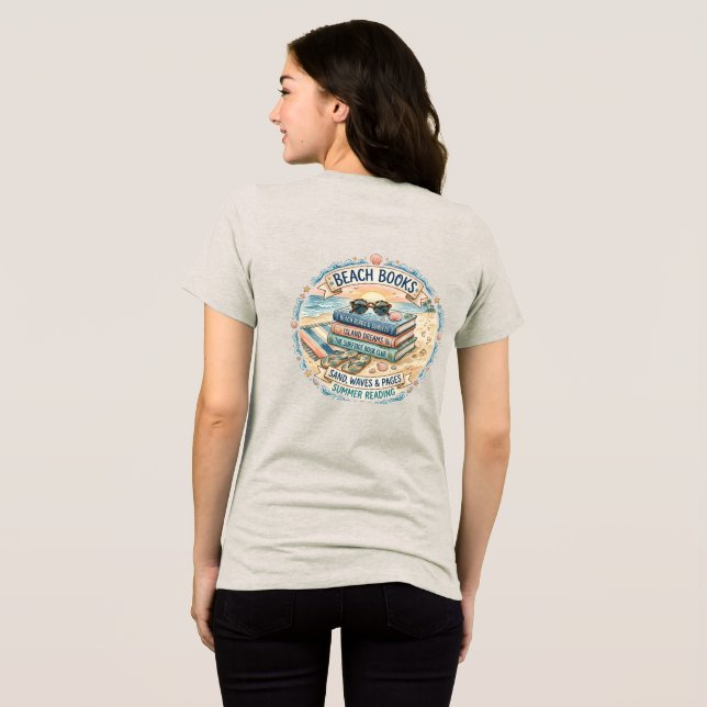 Beach Books Summer Reading Design  Tri-Blend Shirt (Back Full)