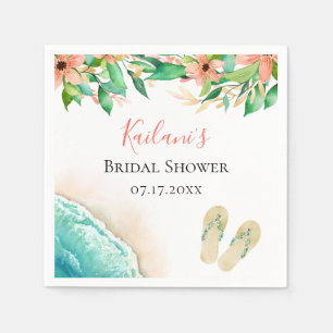 Beach Botanical Personalised Napkin