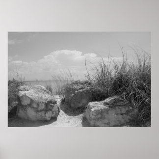 Beach Boulders Poster
