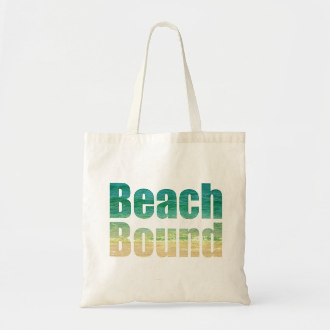 BEACH BOUND SAYING GRAPHIC LETTER BAG (Front)