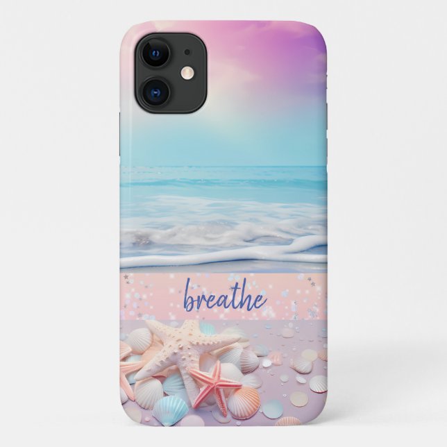 Beach Breathe Affirmation Case-Mate iPhone Case (Back)