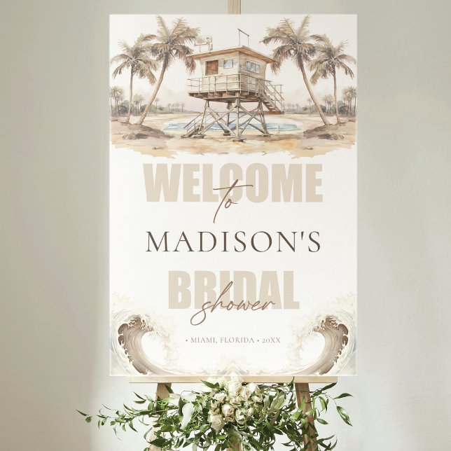 Beach Bridal Shower Custom Welcome Sign (Creator Uploaded)