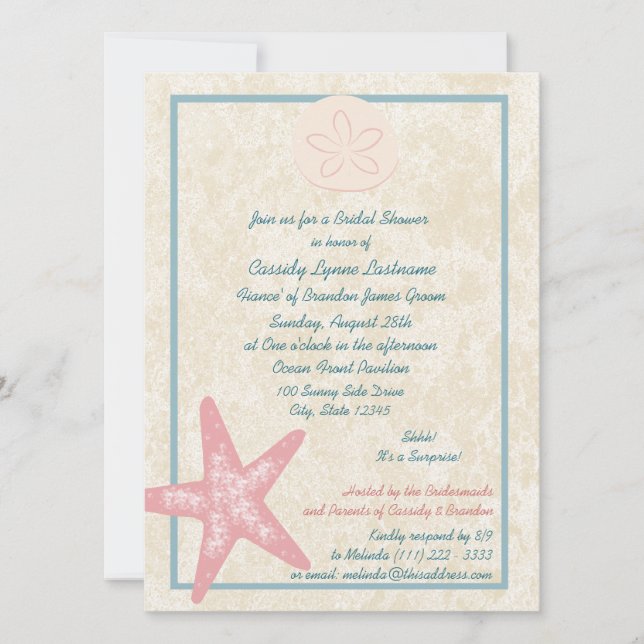 Beach Bridal Shower Invitation (Front)