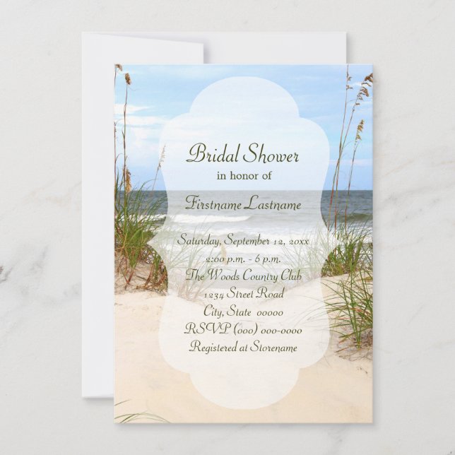 Beach Bridal Shower Invitations (Front)