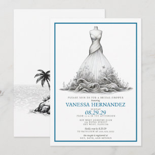 Beach Bride Bridal Shower Invitation