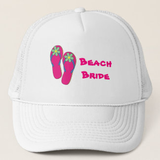 Beach Bride Hat: Flip Flop Design Trucker Hat