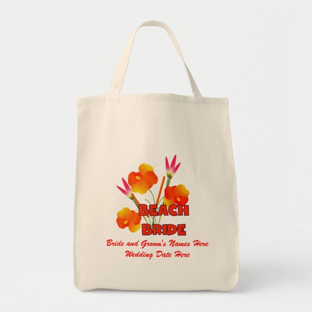 Beach Bride Wedding Tote Bag (Front)